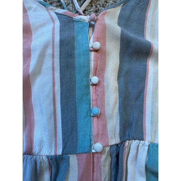 ROXY Sun Dress, size Small; colorful stripes; Adjustable straps - Picture 10 of 13